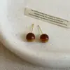 Pendientes Retro Imitación Ojo de Tigre Maillard Lujo Accesible Elegantes Moda de Nicho Tendencia Pendientes para el Trabajo Pendientes Otoño e Invierno Mujer