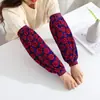 Manga larga de terciopelo Runangjin, gruesa, para mujer, de cocina, para el hogar, antiadherente, de franela, manga larga de otoño e invierno, manga larga de trabajo para adulto