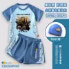 Traje de baño Delta Gold Rose para niños, de dos piezas para verano, para niños mayores, equipo de natación con protección solar para niños