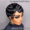 Peruca Amazon Transfronteiriça Shanghai Retro Cabelo Curto Cacheado Preto Adereço de Cabeça Seda de Alta Temperatura Fibra Química Peruca Cabelo Curto Feminino