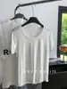 Camiseta de Manga Corta Lyocell Lino Holgada Estilo Verano 2026 para Mujer, Estilo Casual Simple con Puntadas Visibles en la Espalda, Top para Capas