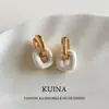 Pendientes de Esmalte Blanco de Alta Gama para Mujer, Estilo Francés de Lujo Ligero y con Temperamento, Nuevos Pendientes Cuadrados Populares de Nicho