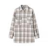 Moda de invierno 2024 Camisa de manga larga a cuadros con botones de solapa europeos y americanos transfronteriza Amazon para mujer C92298