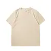 Camiseta Masculina de Algodão Puro Pesado Estilo Americano, Solta, Manga Curta, Marca Tendência Oversized, Ombro Caído Solto, Padrão Personalizado para Exportação