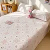 Sábana de algodón grueso original engrosada, pieza única, tapete refrescante vintage de lino, juego de tres piezas de sábana ajustable para cama individual de dormitorio estudiantil