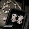 Lágrimas de Sirena Lazo Gema Perla Collar Tahití Profundidad Marina Cuenta Lazo Circonita Pulsera traje