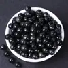 Cristal de ágata preto natural obsidiana contas soltas, pulseiras com contas multi-tamanho, materiais de acessório DIY para artesanato
