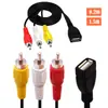 Usb uma mãe para 3RCA linha usb para 3 Lotus AV linha USB para AV linha de áudio e vídeo AV linha top box