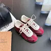 Zapatos de Entrenamiento Alemanes Retro con Cordones Zapatos Individuales Casuales Adelgazantes para Mujer Versión de Bloque de Color de Cuero Suave Zapatos Deportivos Nuevo Estilo 2026 Elevador Oculto de Talón