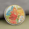 Monedas conmemorativas de ciudades, recuerdos turísticos, monedas coloridas en relieve con paisajes arquitectónicos de Beijing, Shanghái y Nanjing, monedas conmemorativas coleccionables