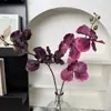Flores artificiales con un toque de alta gama, orquídeas Phalaenopsis para decoración del hogar, decoración de mesa de comedor y entrada de lujo ligero, materiales para ramo de boda