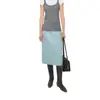 En Stock Elegante Marca de Lujo Italiana Onda de Agua Similar a la Piel Alto Contenido de Lana Borde Natural Crudo Minimalista Falda Midi