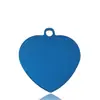 Colgante de Corazón Grabado Logo Colgante de Corazón de Acero Inoxidable Decoración Colgante para Mochila Etiqueta de Metal Grabada