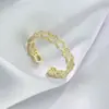 Anel de Abertura de Moeda Moda Feminina Distinto Exagerado Dedo Indicador ins Anel Tendência Popular na Internet Simples Estilo Frio Estilo Japonês e Coreano