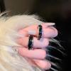 Anillo de apertura irregular de diamante que gotea aceite personalidad de nicho sentido de diseño simple anillo de dedo para comida accesorios de moda al por mayor mujeres