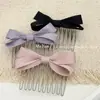 Pente Elegante de Fita Estilo Coreano com Laço 3D, Novo Garfo de Pente Versátil para Inserir, Ferramenta de Penteado para Gerenciar Fios Soltos, Presilha de Cabelo