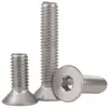 Tornillos de Cabeza Avellanada Hexagonales de Acero Inoxidable 316, Tuercas, Tornillos de Cabeza Plana, Juego Completo de Tornillos M2M3M4M5M6M10