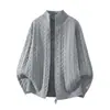 2026 Nuevo Suéter de Punto Trenzado con Cuello Alto para Hombre Otoño/Invierno, Talla Grande Moda Casual Chaqueta Cárdigan