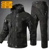 Traje de Camuflaje para Exteriores de Primavera y Otoño para Hombre, Ropa de Trabajo Resistente al Desgaste y al Desgarro, Ropa de Trabajo Impermeable y Cortavientos, Ropa de Trabajo Táctica