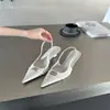 Sandalias de Moda de Tacón Alto Stiletto Puntiagudas de Charol Negro Estilo Maduro Zapatos Nuevo Estilo Primavera 2026