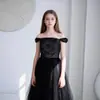 Vestidos para Niñas de Comercio Exterior Europeo y Americano Verano 2026 Nuevos Lentejuelas Tull Abullonado Color Sólido Vestido de Piano para Actuación Suministro del Fabricante