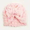 Nuevos Accesorios para el Cabello Europeos y Americanos Sombrero de Jacquard Super Suave Palomitas de Maíz para Niños Gorro con Lazo para Bebé Gorro Fetal Sombrero Indio para Bebé