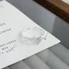 Nuevo Exquisito Anillo Abierto de Encaje Francés con Lazo Incrustado de Diamantes de Zirconia para Mujer, Anillo de Dedo Índice de Lujo Ligero de Nicho