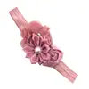 F06 Nova tiara de cabelo infantil europeia e americana, tiara de cabelo com flores de miçangas costuradas à mão, tiara de cabelo com botão de rosa em vários ângulos, seleção de 17 cores