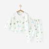 Pijama infantil de fibra de bambú para niños y niñas, traje de ropa para el hogar de manga larga, ropa fina de verano para aire acondicionado para niños y bebés