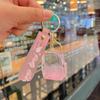Mochila Nueva de Dibujos Animados Transfronteriza con Botella de Arena Líquida Llavero Acrílico Colgante para Llaves de Coche Decoración Regalo Pequeño