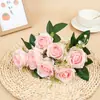 7 Cabeças Rosa Pérola Estilo Outono Cena de Casamento Sala de Estar Buquê Enfeites Flores Artificiais Fabricantes de Comércio Exterior Atacado Flores Artificiais