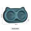 Comedero para mascotas, comedero lento anti-asfixia para perros, cuenco de agua y comida para gatos, doble cuenco, diseño anti-hormigas, antideslizante y antivuelco