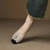 Sapatos da Moda Camélia de Salto Baixo para Mulheres, Novidade Outono 2026 Sapatos Versáteis Color-Block de Bico Quadrado Estilo Chanel para Mulheres, Sapatilhas Confortáveis