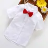 Camisa branca de algodão para meninos Roupas de desempenho de manga comprida Camisa branca feminina do ensino médio Vestido de menino para crianças Uniforme escolar do aluno