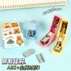 Conjunto de Grampeador Capivara Aparência Sofisticada Mini Máquina de Encadernação Estudante Desenho Animado Grampeador Portátil Papelaria Atacado
