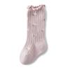 Calcetines de tubo medio para niños Primavera y Otoño nuevos con orejas de madera florales para niños y niñas calcetines de algodón peinado al por mayor