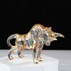 Fábrica al por mayor de parque de animales Artesanía de cristal Decoración de escritorio Decoración de cristal de dibujos animados de animales Decoración