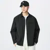 Camisa de cuadros de manga larga para hombre, cuello camisero, corte holgado, color liso, estilo casual retro japonés, nueva tendencia para primavera y otoño 2026