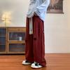 Calças vinho design oversized estilo americano calças hiphop masculinas calças rasgadas vintage antigas
