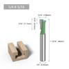 Conjunto de 6 Peças Fresa para Furo de Chave Haste 1/4, Broca Reta para Furo de Pendurar Porta-Retrato, Fresa para Madeira para Máquina de Tupia