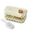 Bandeja para cubitos de hielo casera con tapa, máquina para hacer cubitos de hielo, bandeja para cubitos de hielo, almacenamiento de hielo de doble capa, máquina de hielo de grado alimenticio