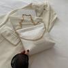 Bolsa de Gran Capacidad para Mujer 2024 Nuevo Bolso de Hombro Casual Simple Bolso de Cadena Texturizada Bolso Cubo para la Clase y el Viaje