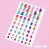 Pegatinas de diamantes de imitación autoadhesivas para cejas y comisuras de los ojos, pegatinas de gemas autoadhesivas para manualidades infantiles con adhesivo en la parte posterior, accesorios de maquillaje festivo para DIY