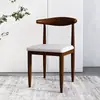 Cadeira de Jantar Cadeira de Dormitório Banqueta para Mesa de Estudo Casa Imitação Madeira Maciça Cadeira com Encosto em Chifre Cadeira Simples Moderna para Mesa de Jantar