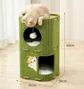 Árbol para Gatos de Múltiples Niveles con Cueva Casa para Gatos, Condominio para Gatos de Fieltro con Rascador, Nido Cerrado para Gatos para Gatitos de Interior, Mueble para Gatos para Todas las Estaciones