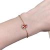 Collar de Calabaza de la Fortuna y la Prosperidad de Gama Alta, Cadena para Clavícula, Pendientes Versátiles de Lujo Ligero Tachonados con Diamantes, Pulsera de Ágata Roja, Pendientes Largos