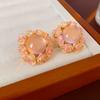 Brincos Prata Rosa Flor Borla Estilo Feriado Verão Doce Delicado Brincos Pequenos com Senso de Design Fresco para Mulheres