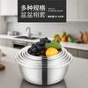 Tanque de Condimentos Estilo Europeo Extra Grueso Lado Inverso Cuenco de Aceite para el Hogar Acero Inoxidable 304 Cuenco para Fideos y Huevos Lavado y Escurridor de Verduras Colador de Arroz