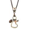 Nuevo Collar Largo con Corazón Estilo Zen Chino para Mujer, Cadena de Suéter Versátil en Capas Estilo Étnico Retro Accesorio Popular de Nicho