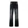 Jeans de campana retro con bigotes de gato, nueva colección de otoño, estilo americano con bordado de estrellas en los bolsillos traseros, pantalones largos casuales versátiles de corte ajustado, modernos